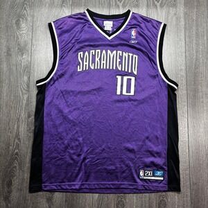 Reebok Mike Bibby 2XL Sacramento Kings NBA Jersey Purple Mens 10 Basketball Y2k
